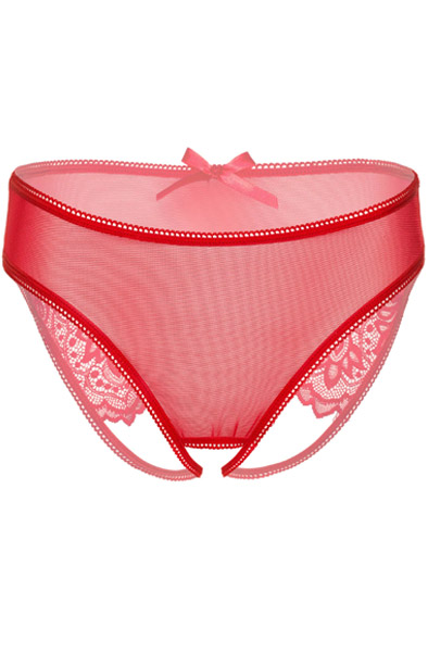 Nicolette Crotchless Panty Red