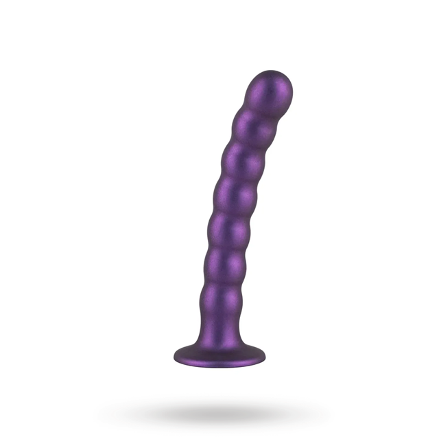 Pegging Dildo Metallic Purple 17 cm