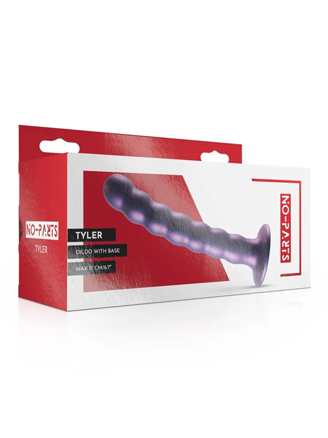 Pegging Dildo Metallic Purple 17 cm