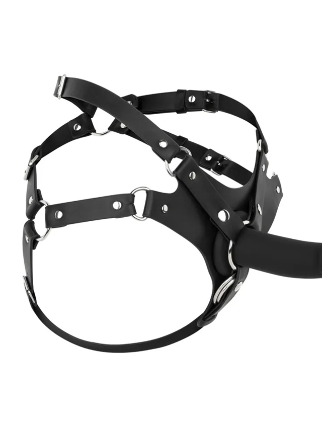 PU Leather Harness Black