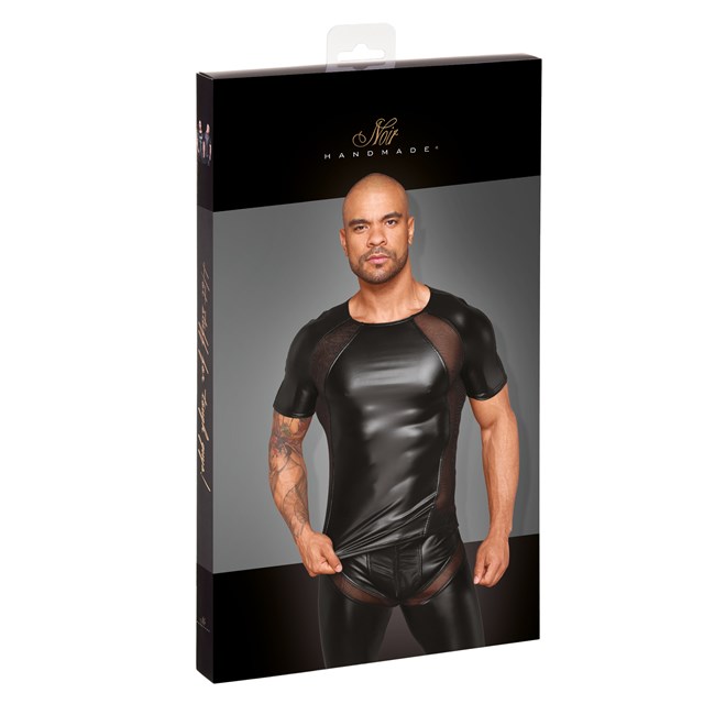 H056 T-shirt Powerwetlook With 3D Net Inserts