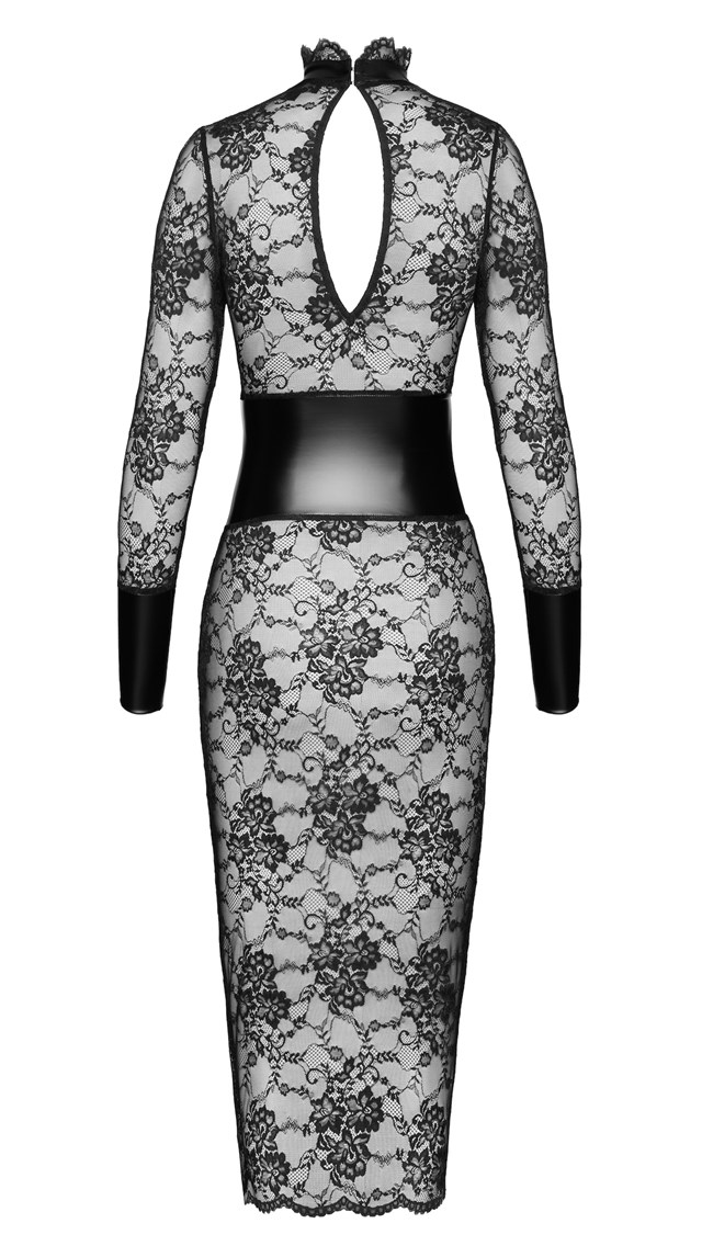 F375 Noirelle Lace Corset Midi dress
