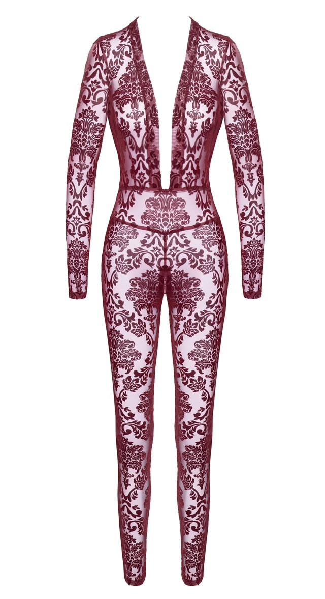 F382 Kink Royal Catsuit Burgundy