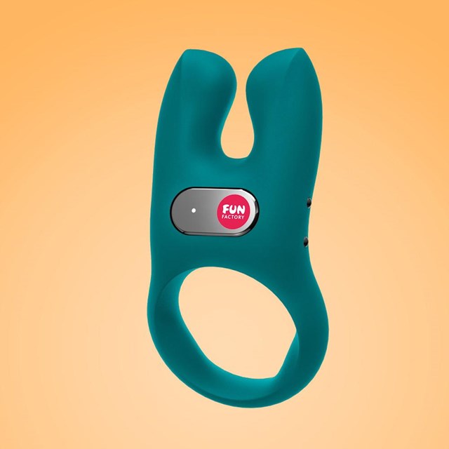 NŌS - Cock Ring with Clitoris Stimulator - Deep Blue