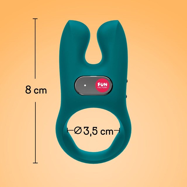 NŌS - Cock Ring with Clitoris Stimulator - Deep Blue