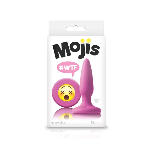 Moji's WTF Rosa Mini Silikon Plugg med Emoji