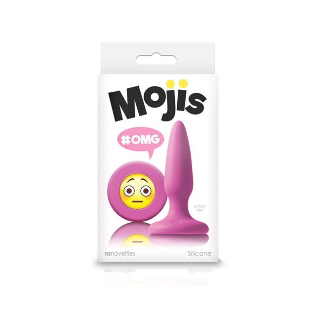 Moji's OMG Rosa Mini Silikon Plugg med Emoji