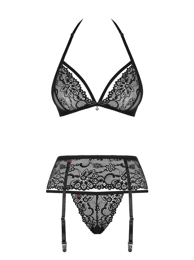 838 - Svart Lingerie-sett