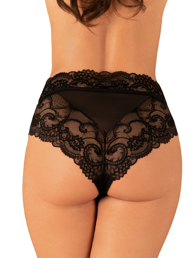 ELIZENES - BLACK SEE-THROUGH PANTIES