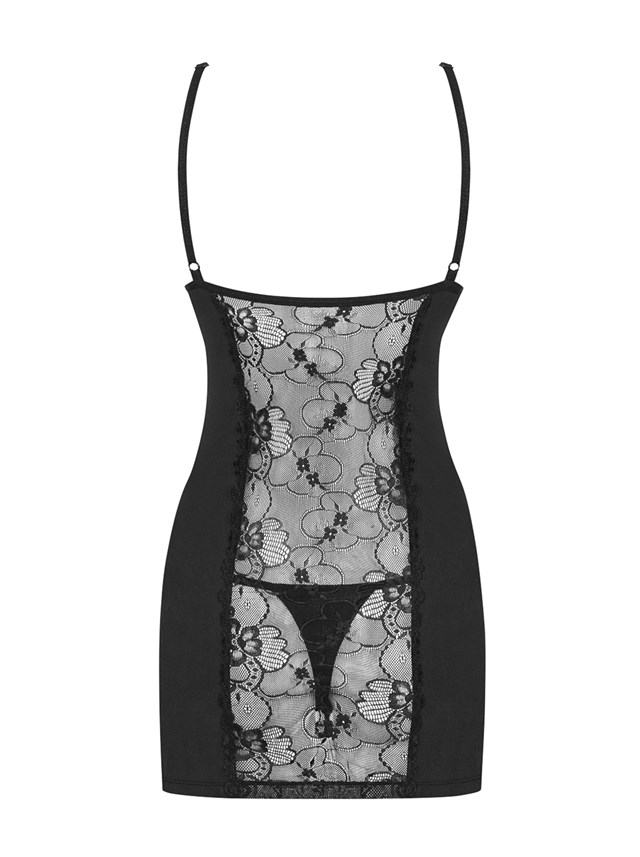 Heartina Black - Chemise og Stringtruse