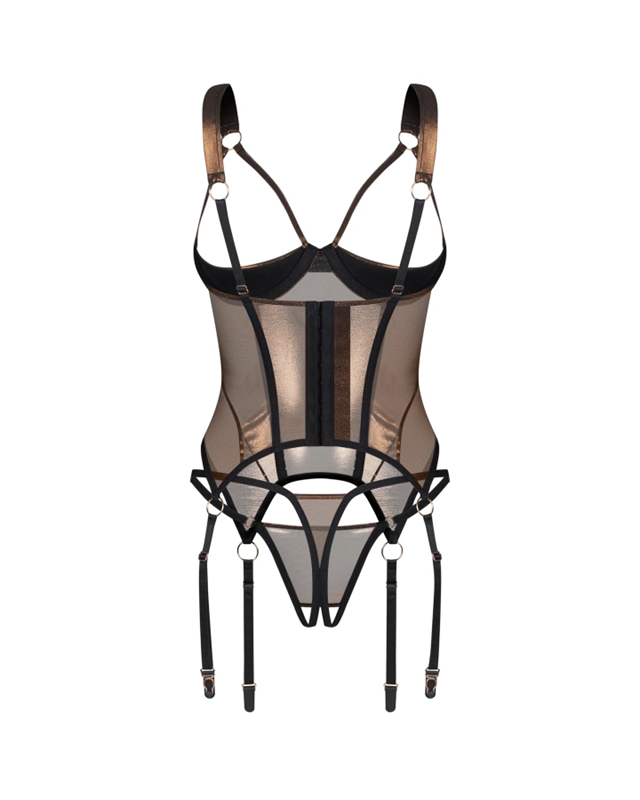 Soranna Cupless Corset & Crotchless Thong