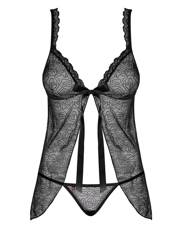 877 - Svart Babydoll & Truse