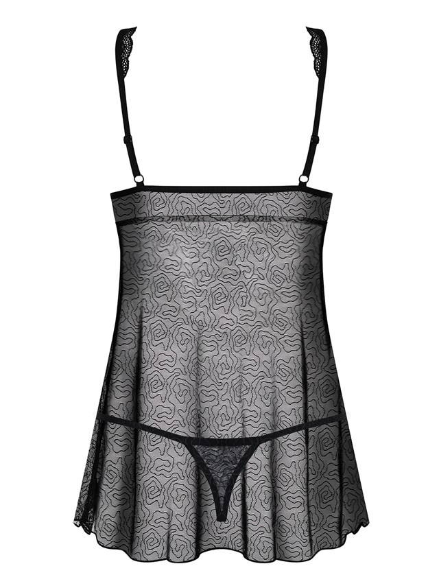 877 - Svart Babydoll & Truse
