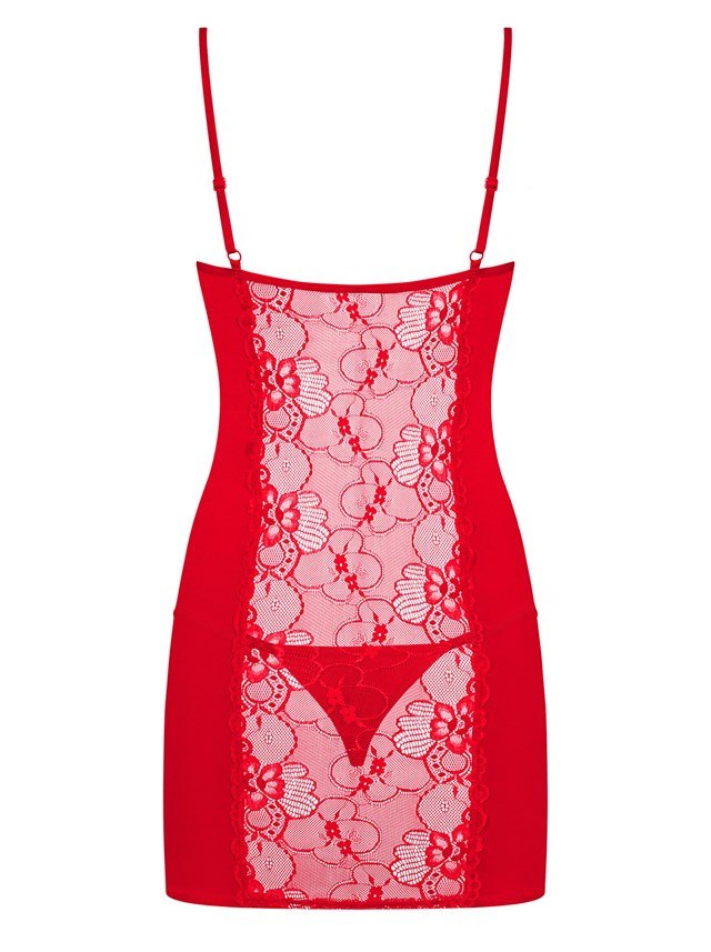 Heartina Red - Chemise og Truse