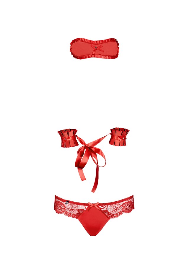 Secred - Rød Chemise og Stringtruse XXL