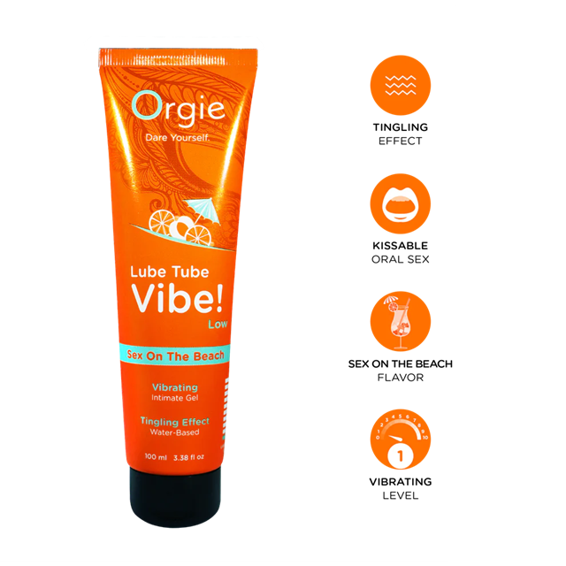 Orgie Lube Tube Vibe! - Low - Sex On The Beach - 100 ml
