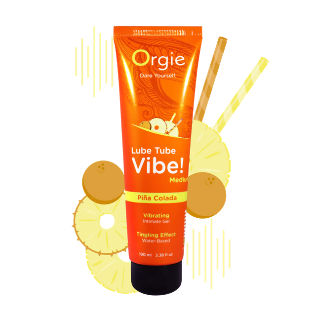 Orgie Lube Tube Vibe! - Medium - Piña Colada - 100 ml