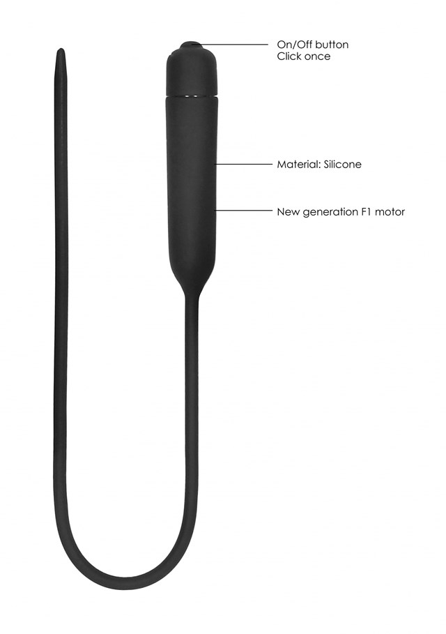 Urethral Sounding Extra Long Silicone Vibrating Bullet Plug