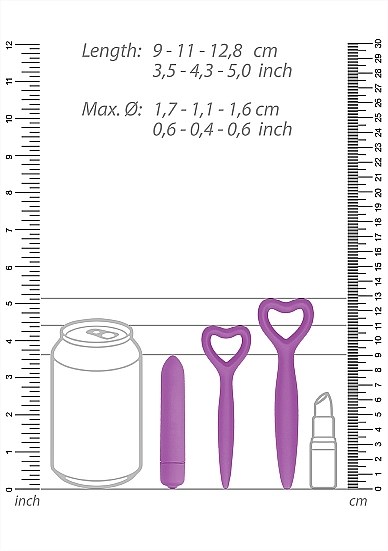 Silicone Vaginal Dilator Set - Purple