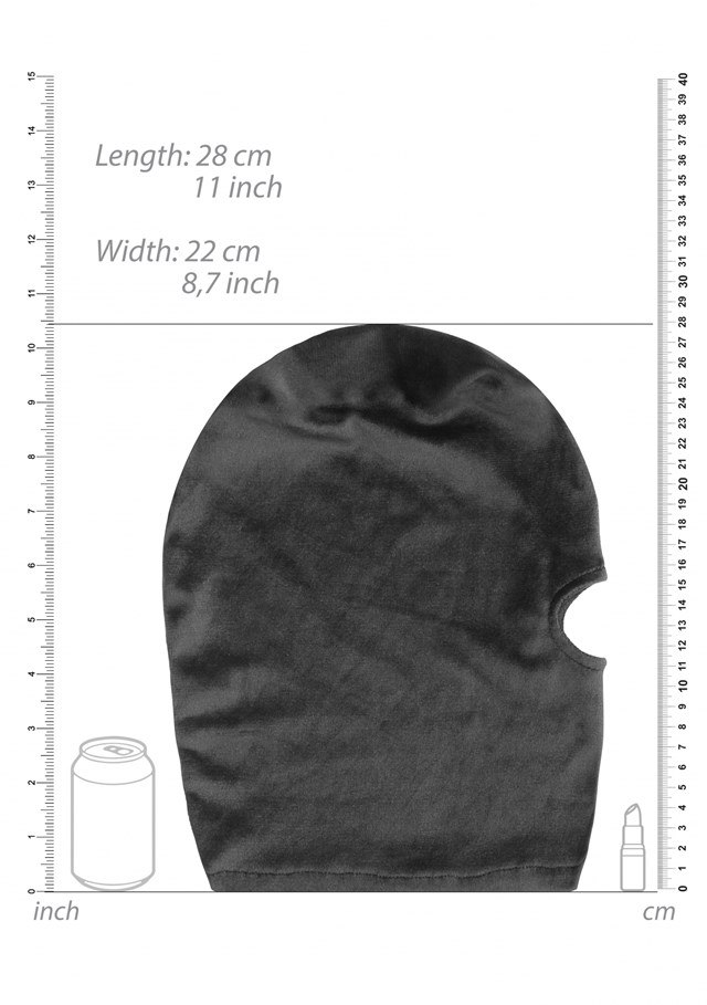 Velvet & Velcro Maske Med Munnåpning