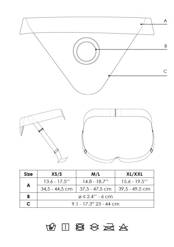 Vibrating Strap-on Panty Harness with Open Back