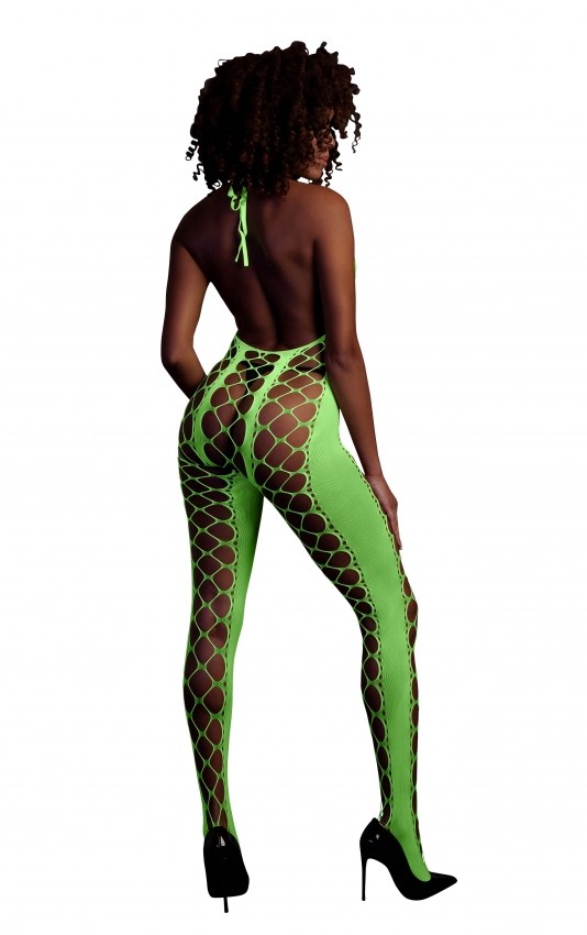 Green Bodystocking with Halterneck
