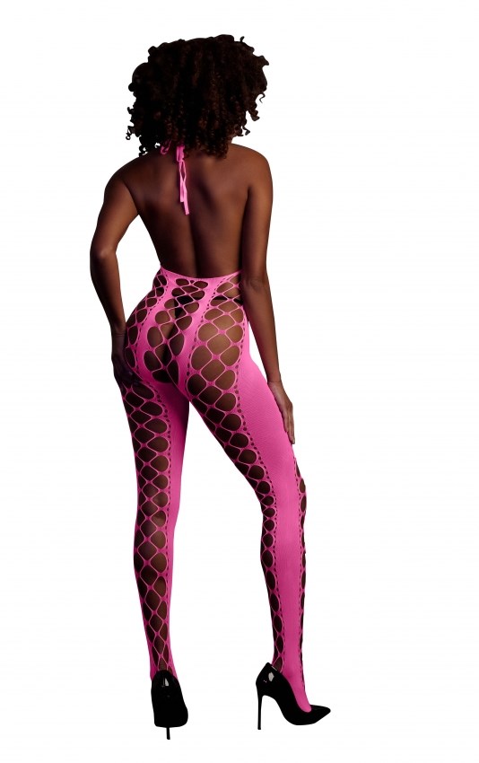 Pink Bodystocking with Halterneck
