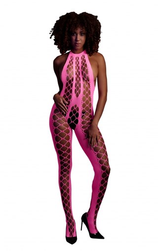 Pink Bodystocking With Halterneck