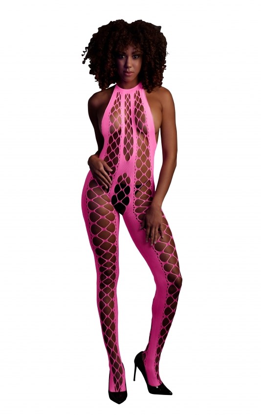 Pink Bodystocking with Halterneck