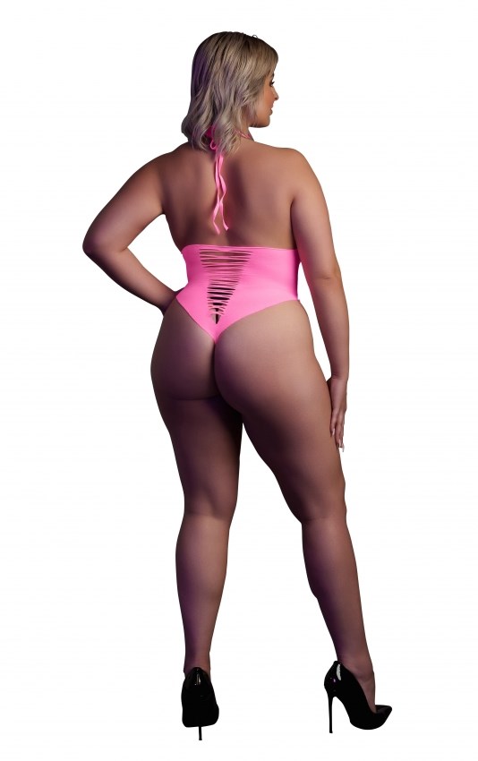 Pink High-Cut Body plus size