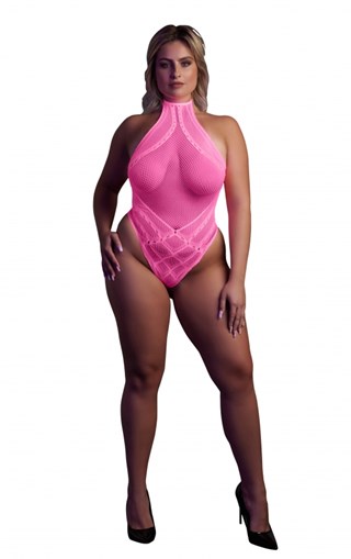 Pink Body With Halter Neck Plus Size