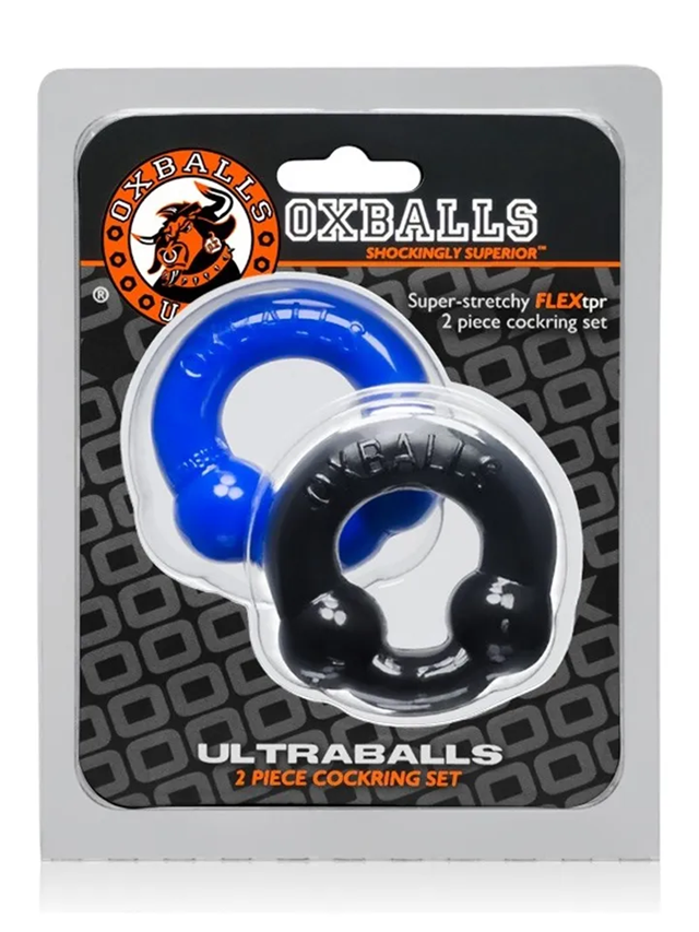 Ultraballs Cock Rings Black & Blue