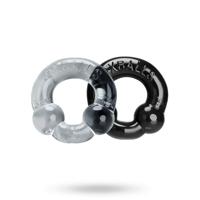 Ultraballs Cock Rings Black & Clear
