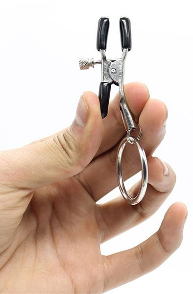 Fetish Addict Nipple Clamp med ring