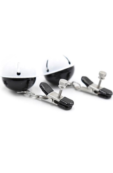 Fetish Addict Nipple Clamps With Bell