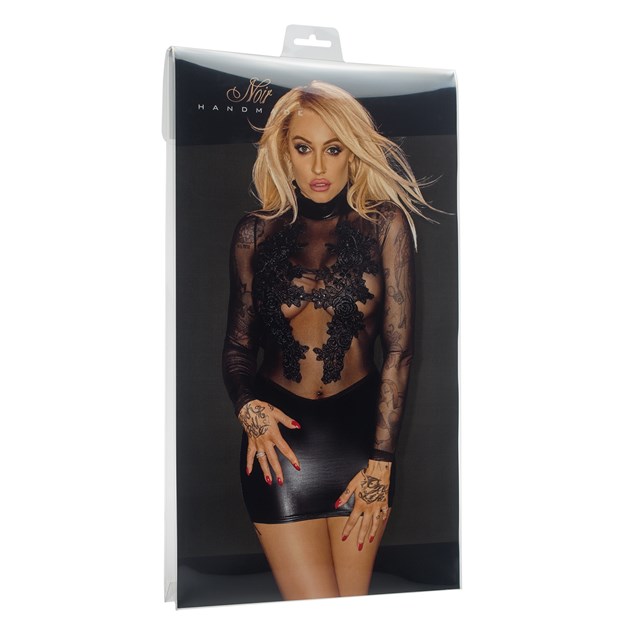 Noir VIP Minikjole med Broderier