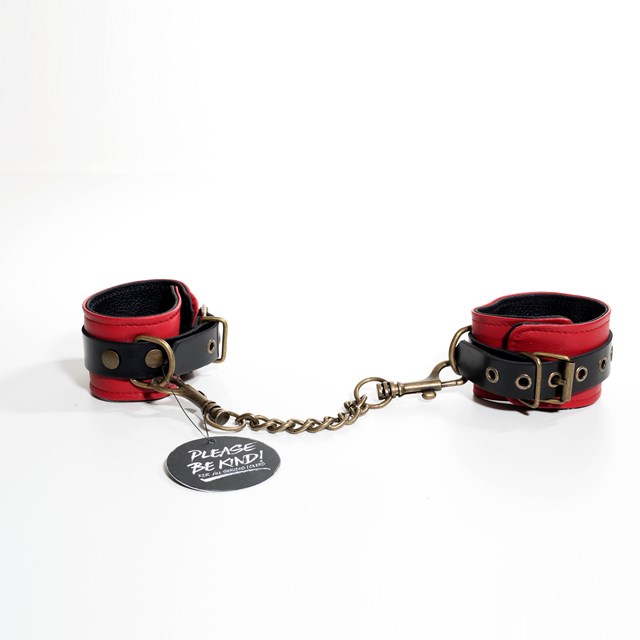 & Restrain Me - Red/Black Wrist Cuffs