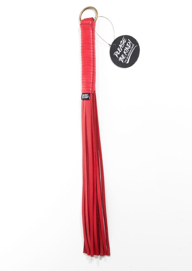 & Submit To Me Red Leather Flogger