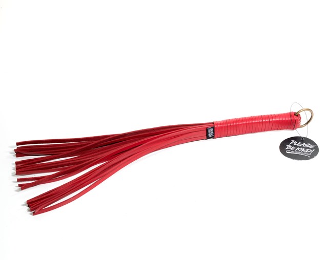 & Submit To Me Red Leather Flogger