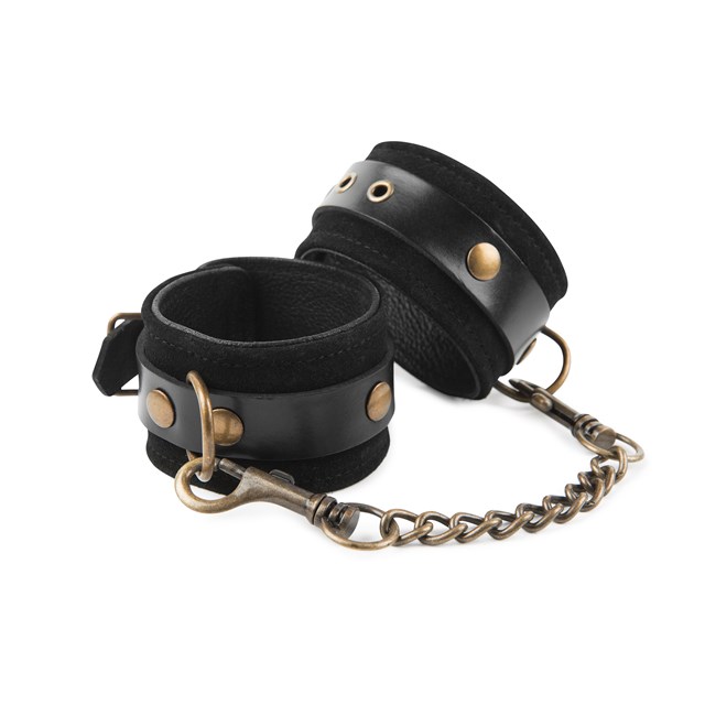 & Restrain Me - Luxury Black Suede Wrist Cuffs