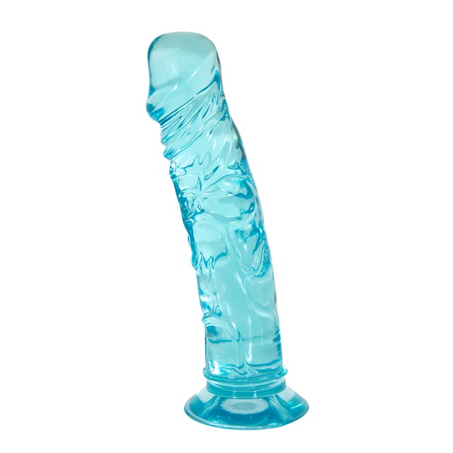 Crystal Pleasures Aqua Blue 18cm Strap-On