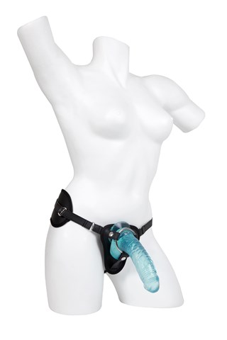 Crystal Pleasures Aqua Blue 20 Cm Strap-on