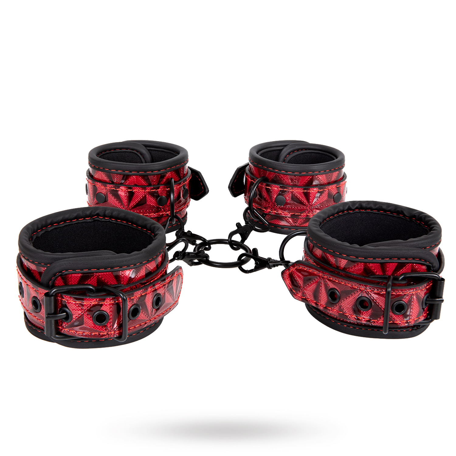 Diabolique Dark Red - Hog-Tie Med Mansjetter