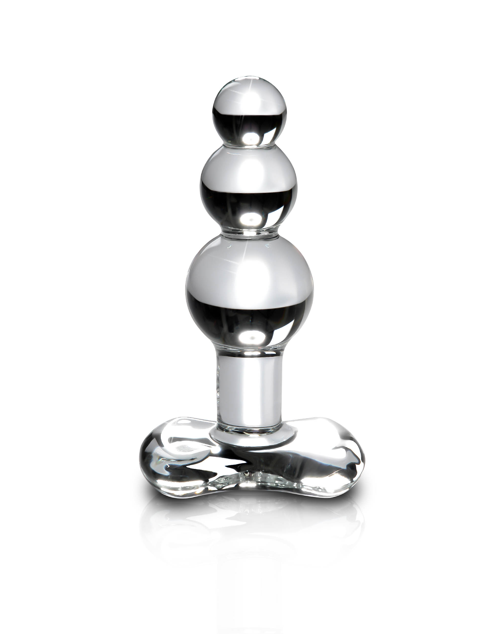 No 47 Buttplug i Glass med kuler - Klar