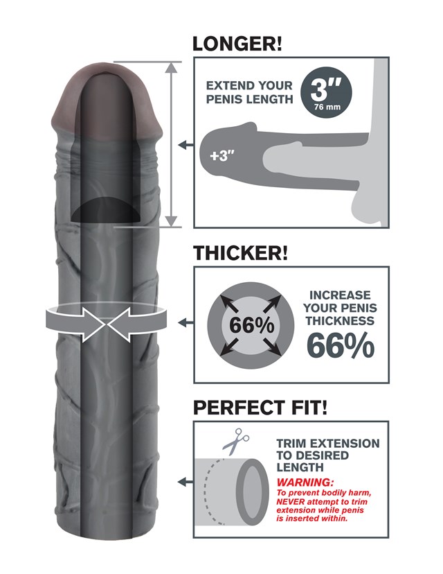 Black Mega 3" Extension