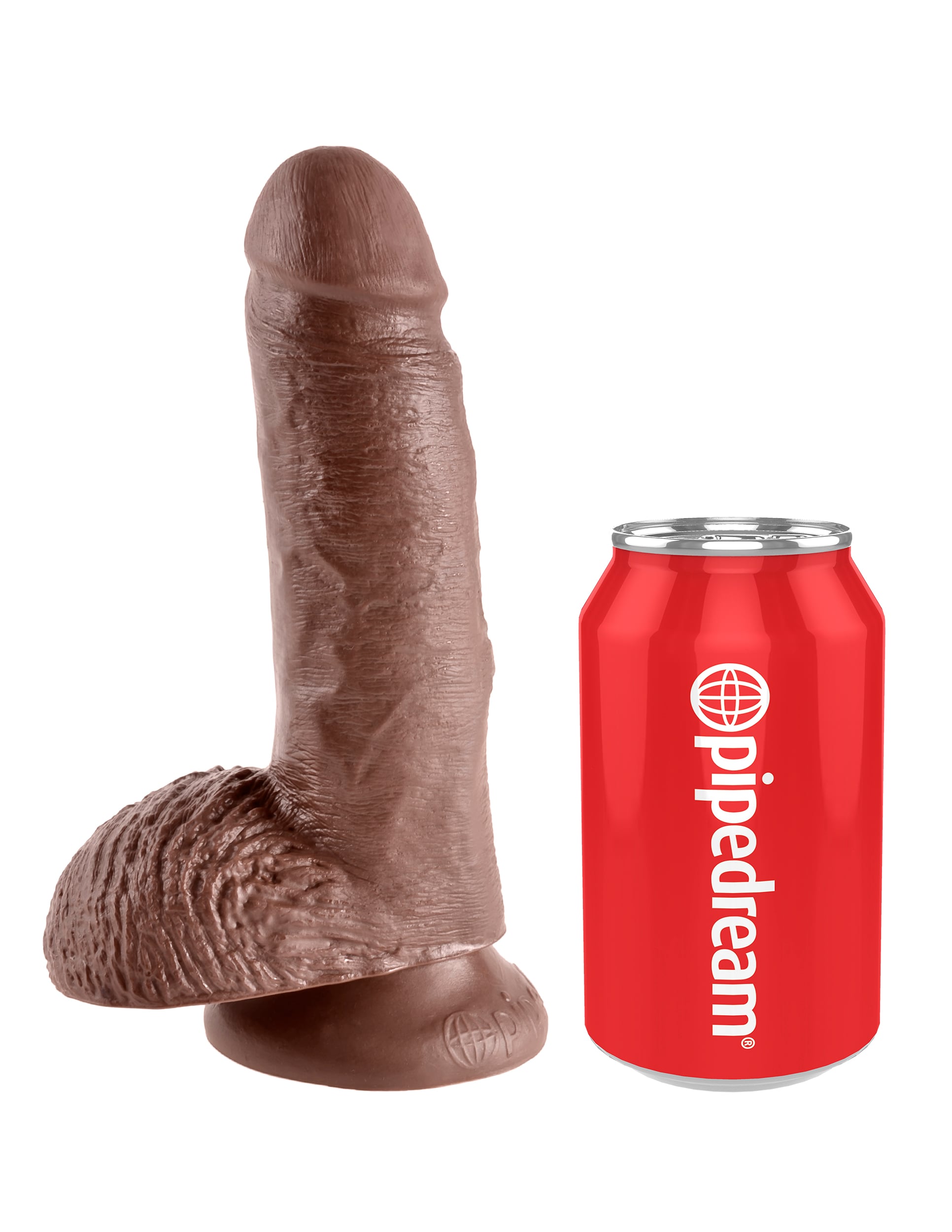 Cock with Balls 18cm - Brown