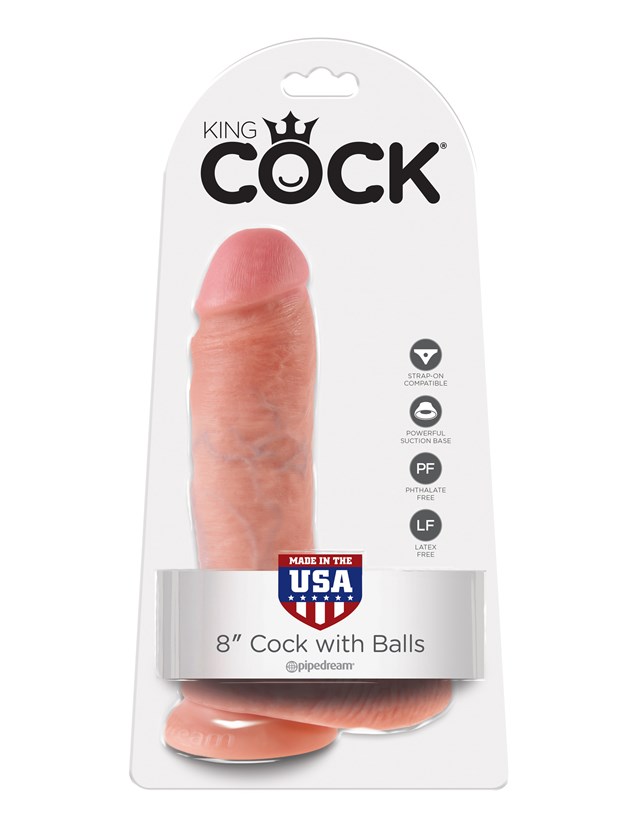 Cock with Balls 22.5 cm - Flesh