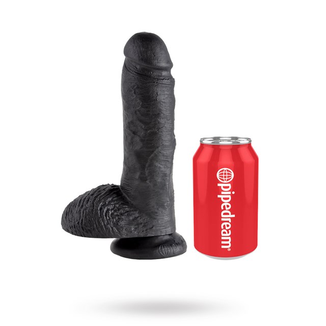 Cock with Balls 22.5 cm - Black