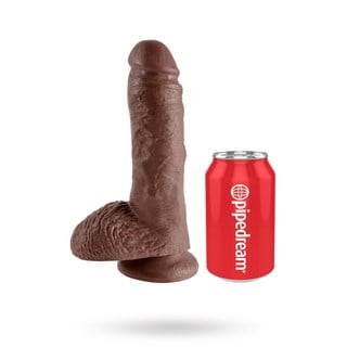 Cock With Balls 22.5 Cm - Brown