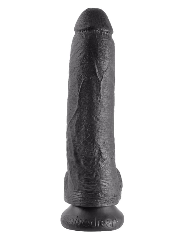 Cock with Balls 26 cm - Black